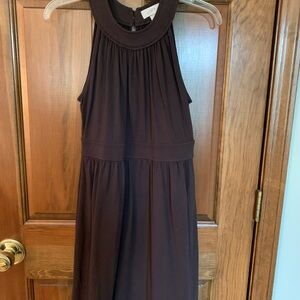 LOFT Women's Chocolate Brown Midi Dress